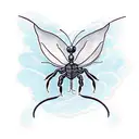 scorpion with butterfly wings tattoo design idea