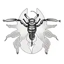 scorpion with butterfly wings tattoo design idea