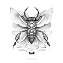 scorpion with butterfly wings tattoo design idea