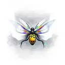 scorpion with butterfly wings tattoo design idea