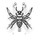 scorpion with butterfly wings tattoo design idea