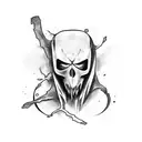 ghostface tattoo design idea