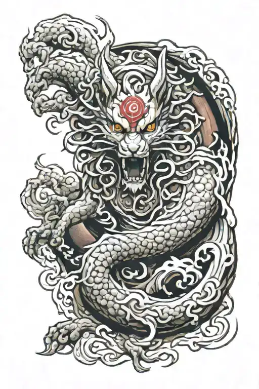 susanoo Amaterasu tattoo design idea