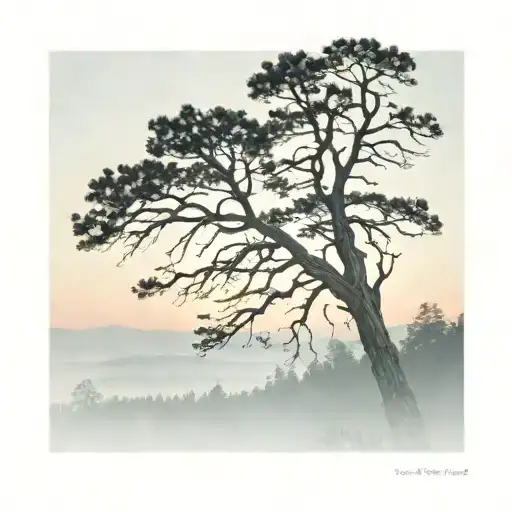 black hills sunrise tattoo design idea