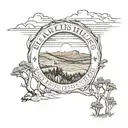 black hills sunrise tattoo design idea