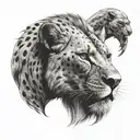 simba, behind mufasa and Watching him. simba is fighting against hyena with scar behind the hyens.  tattoo design idea