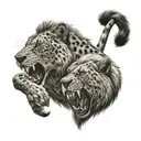 simba, behind mufasa and Watching him. simba is fighting against hyena with scar behind the hyens.  tattoo design idea