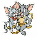 tom and jerry tattoo design idea