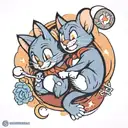 tom and jerry tattoo design idea