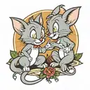 tom and jerry tattoo design idea