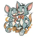 tom and jerry tattoo design idea