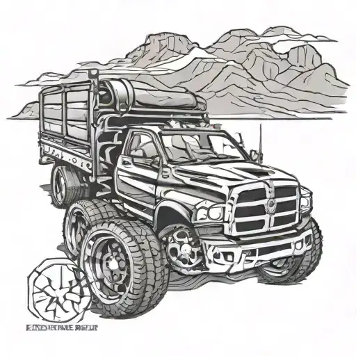 dodge truck 2500 tattoo design idea