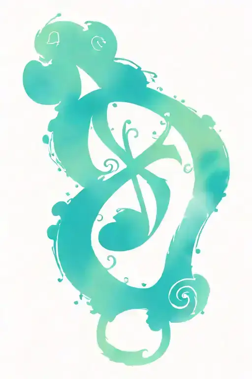 Stitch With Name Aria music note with rose tattoo design idea