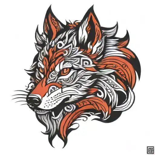 dacic Romania  wolf head  tattoo design idea