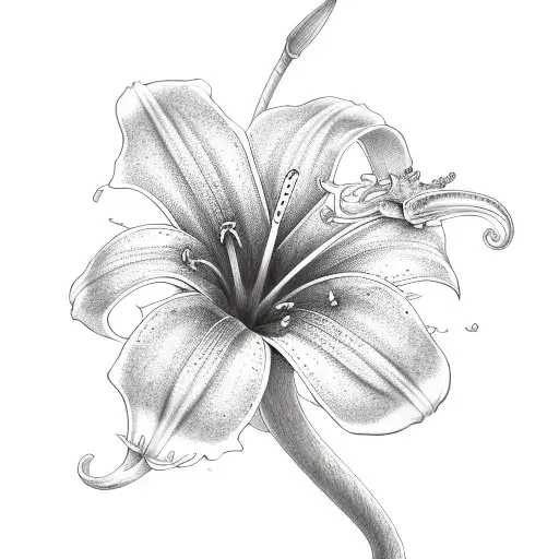 Lily tattoo design idea