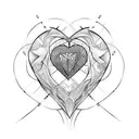 corazon con hielo tattoo design idea