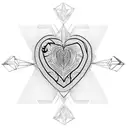 corazon con hielo tattoo design idea