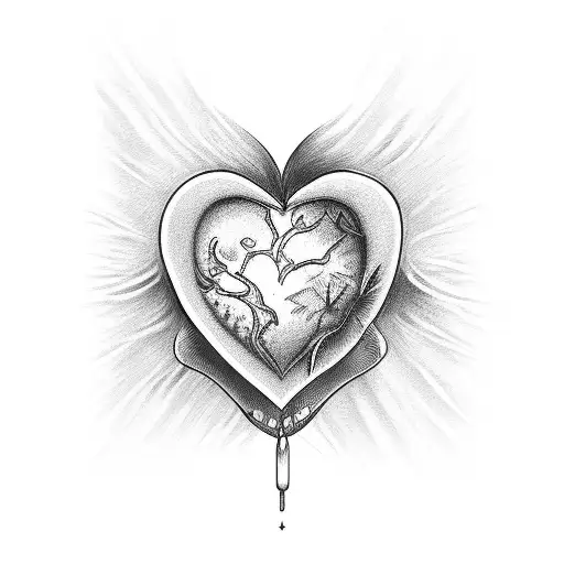 heart with name inside tattoo design idea