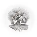 Willow tree  tattoo design idea