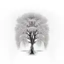 Willow tree  tattoo design idea
