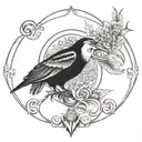 Black and white drawing full chest tattoo esoteric buos tattoo design idea
