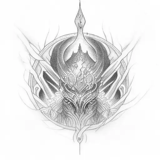 elden ring inspired tattoo design idea
