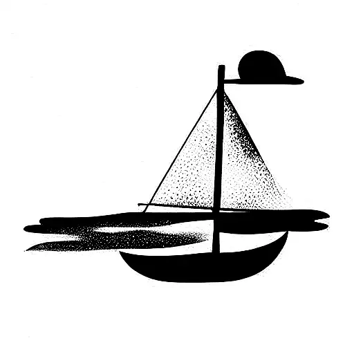 sailing, tree,  freedom, environmental sustainability tattoo design idea