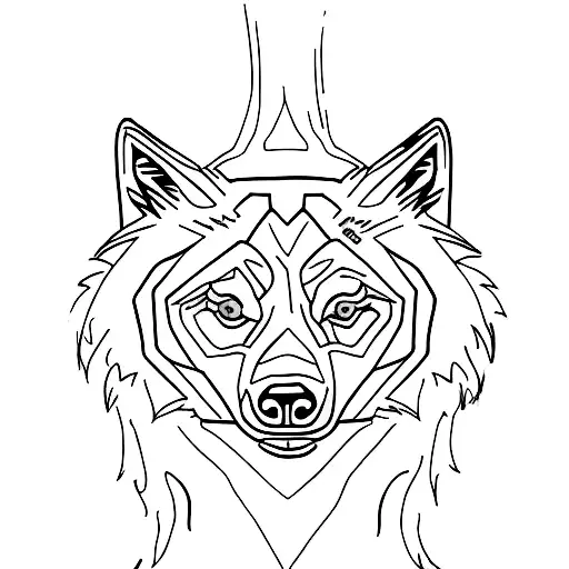 2 Wolf cubs tattoo design idea