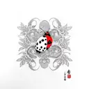 Ladybug tattoo design idea