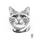 cat chino tattoo design idea