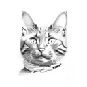 cat chino tattoo design idea