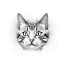 cat chino tattoo design idea