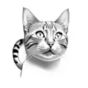 cat chino tattoo design idea