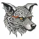 gates of hell hound tattoo design idea