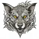gates of hell hound tattoo design idea