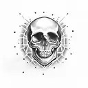 Skull lil peep tattoo design idea