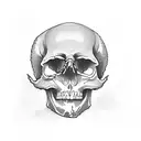 Skull lil peep tattoo design idea