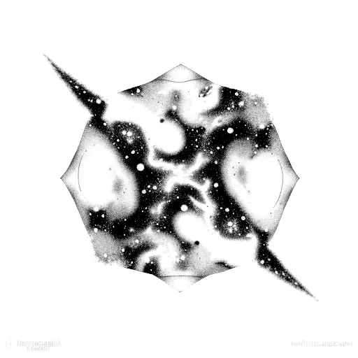 Milky Way andromeda galaxies tattoo design idea