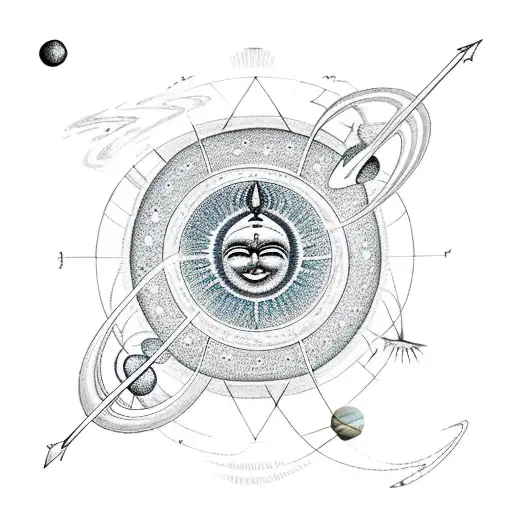 solar system Tamil Om Shiva  tattoo design idea