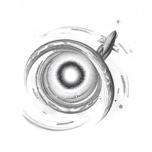 Milky Way andromeda galaxies tattoo design idea