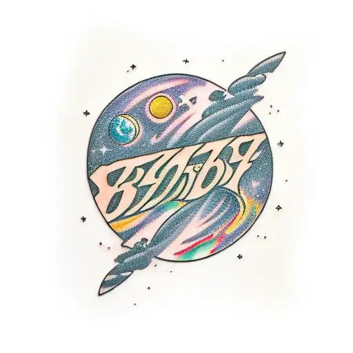 black hole galaxy  tattoo design idea