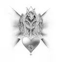 strong self respect confident love tattoo design idea