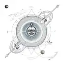 solar system Tamil Om Shiva  tattoo design idea