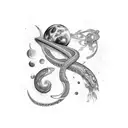Milky Way andromeda galaxies tattoo design idea