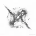 Milky Way andromeda galaxies tattoo design idea