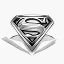 Superman logo wrapped in violets tattoo design idea