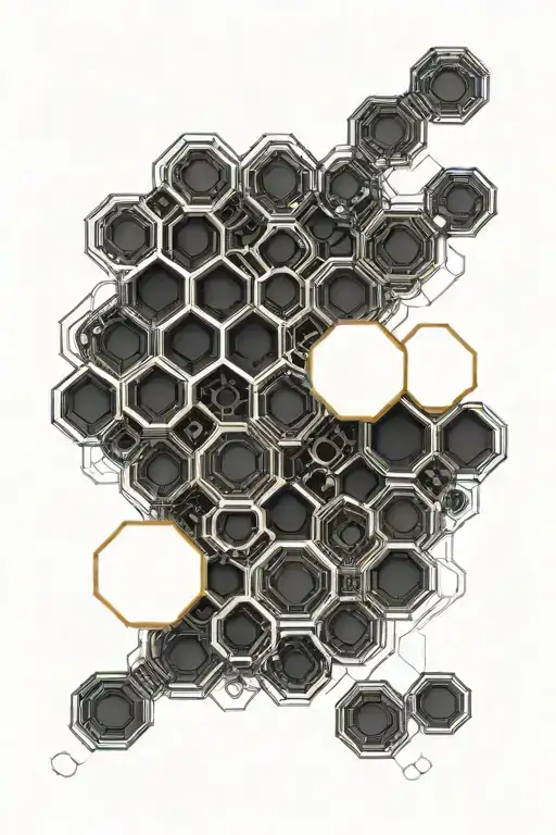 3d honeycomb pattern tattoo design idea