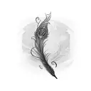 D +  P initial tattoo with peacock feathers tattoo design idea