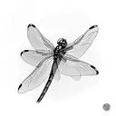 Dragonfly with a flower tattoo design idea