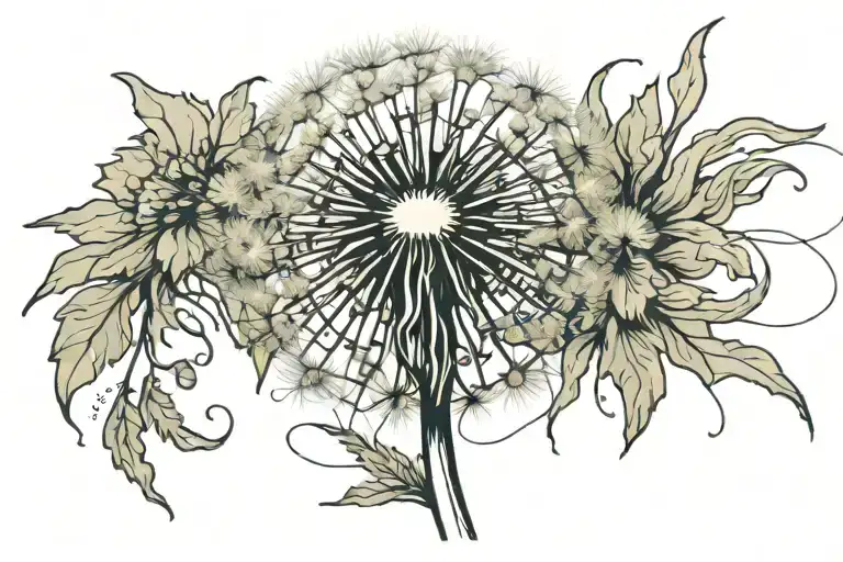 Dandelion tattoo design idea
